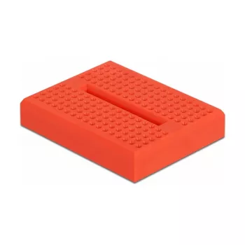 Breadboard DELOCK 18318 – πλακέτα πρωτοτύπων πλαστική χωρίς κόλληση, 36 × 46 × 10 mm, κόκκινη