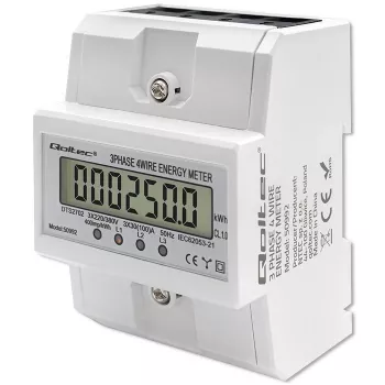 Τριφασικός ηλεκτρονικός μετρητής QOLTEC 50992 400V 100A