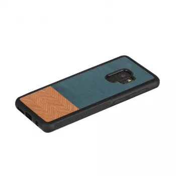 Θήκη smartphone Man and Wood για Samsung Galaxy S9 Denim μαύρο