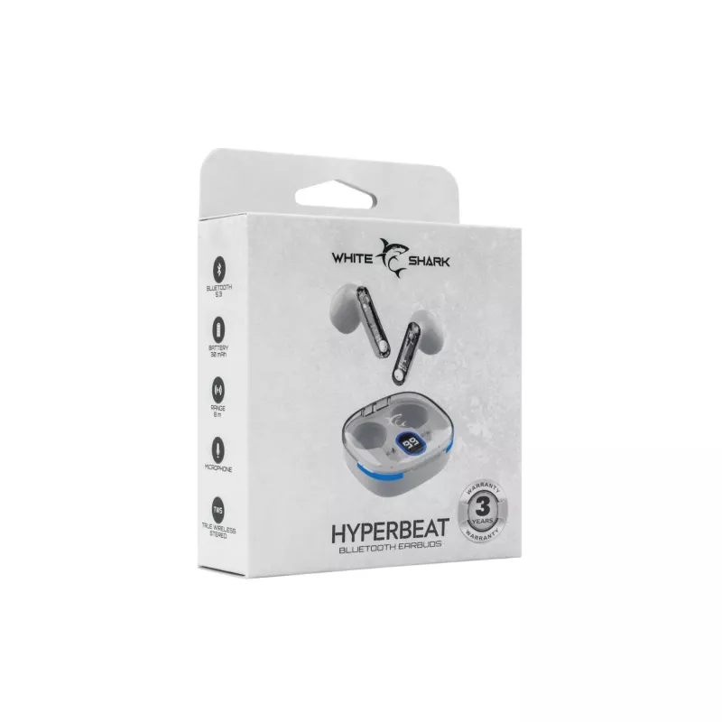 Ακουστικά White Shark GEB-TWS37 HyperBeat λευκό