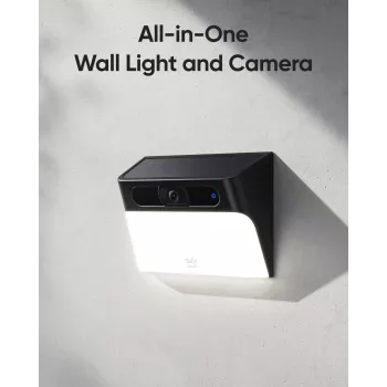 Anker Innovations Eufy Solar Wall Light Cam S120 - Κάμερα παρακολούθησης δικτύου - ανθεκτική στις καιρικές συνθήκες - Έγχρωμη (Ημέρα/Νύχτα)