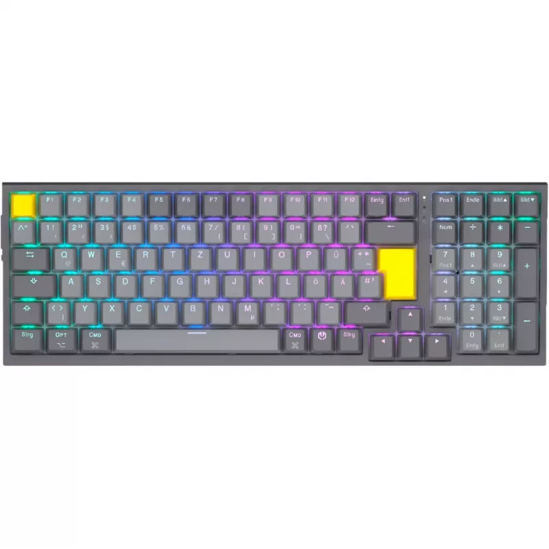 Celeris 1800, Πληκτρολόγιο gaming Γκρι, DE-Layout, ENDORFY Gelb by Gateron
