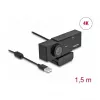 Webcam DeLOCK 96400 8 MP 3840 x 2160 Pixel USB 2.0 Μαύρο