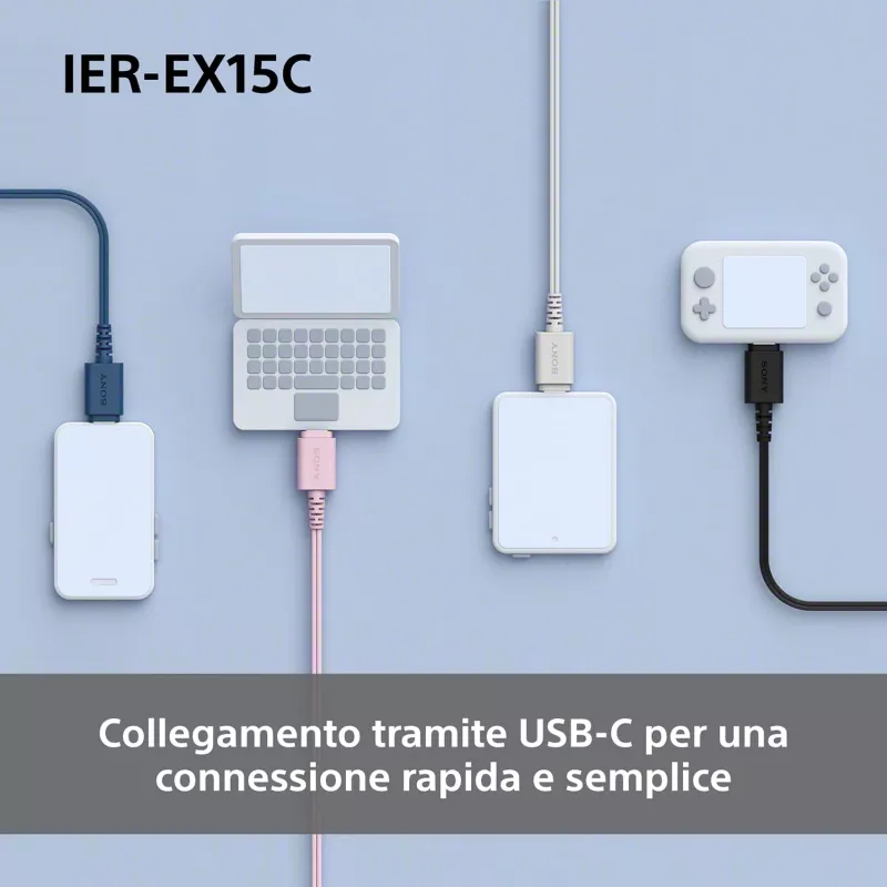 Sony IER-EX15C Headset Ενσύρματα In-Ear Κλήσεις/Μουσική USB Type-C μαύρο