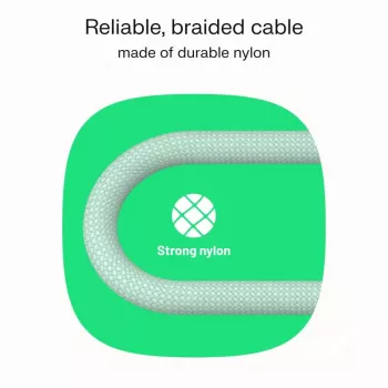 Καλώδιο USB-C-USB-C PowerStream 100W πλεκτό 1,2m λευκό