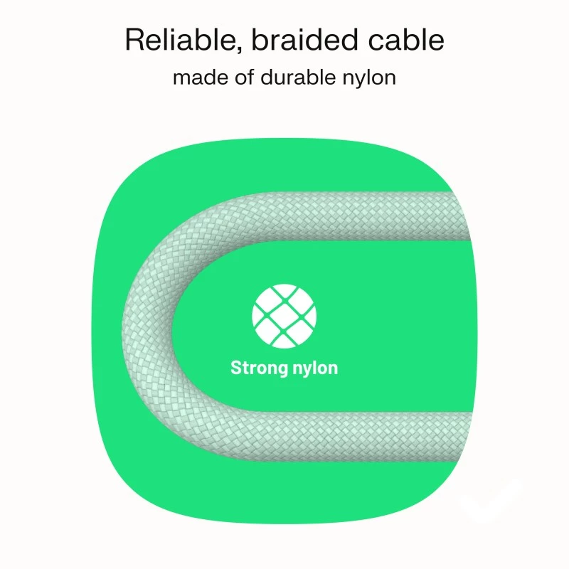 Καλώδιο USB-C-USB-C PowerStream 100W πλεκτό 1,2m λευκό