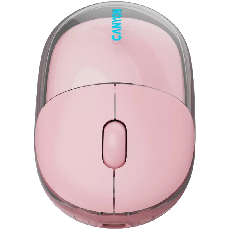 CANYON Ποντίκι OnClick 24 BT/ Wireless Διαφανές/Ροζ