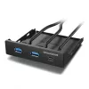 Graugear G-MP01 πολλαπλό μπροστινό πάνελ με USB hub 3 θυρών, 1x USB-C 3.2 Gen2 + 2x USB-A 3.0, μαύρο