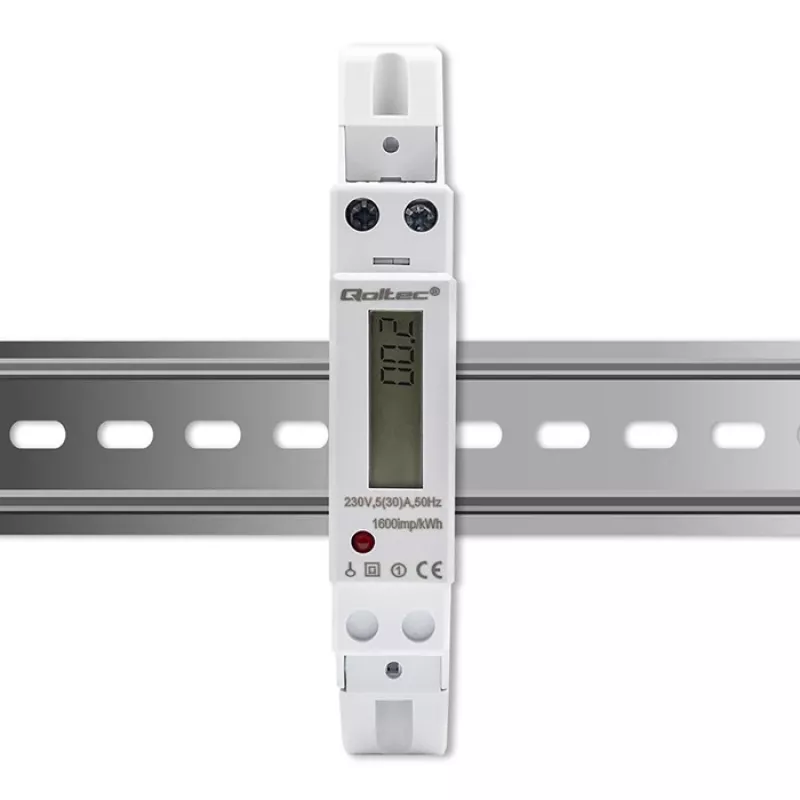 Μονοφασικός ηλεκτρονικός μετρητής QOLTEC 50993 230V 30A