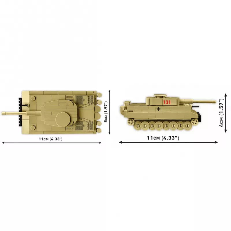 Σετ κατασκευής Cobi Tiger I 131 — 144 τεμάχια, συνιστώμενη ηλικία 6+, πράσινο