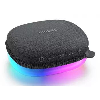 Φορητό ηχείο Bluetooth Philips TAS2307BK/00 με ενσωματωμένα φώτα, ασύρματη αναπαραγωγή ήχου