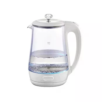 Βραστήρας Maestro MR 052 WH — 1,7 L, 2200 W, διαφανές λευκό, γυάλινο περίβλημα