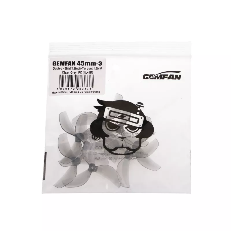 Gemfan 45-mm τρίφυλλη προπέλα Γκρι | Προπέλες drone | 8 τεμ.