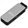 Hama 123900 αναγνώστης καρτών USB 3.0 SD/microSD, αλουμίνιο, μαύρο/ασημί