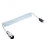 Akyga AK-USB-49 σπιράλ καλώδιο Aviator USB-C σε USB-C με βύσμα GX16, USB 2.0, 3 m, λευκό
