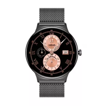 Smartwatch Colmi V89 Steel μαύρο με μετρητή καρδιακών παλμών, αδιάβροχο