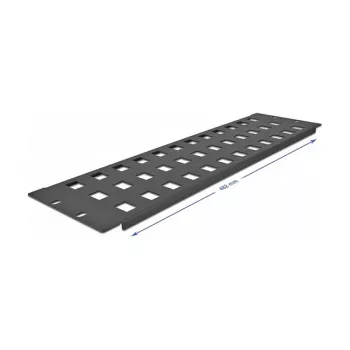 Panel Keystone DeLOCK 19 ιντσών Keystone Patch Panel 48 Port 3U μαύρο