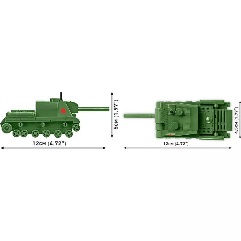 Σετ κατασκευής Cobi ISU 152 – Θέμα Β' Παγκοσμίου Πολέμου, 135 τεμάχια, πράσινο