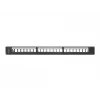 Patch panel 1U LANBERG PPKS-1124-B, 24 θύρες, 1U, ABS, μαύρο, 482,6×44,5×154 mm