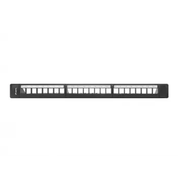 Patch panel 1U LANBERG PPKS-1124-B, 24 θύρες, 1U, ABS, μαύρο, 482,6×44,5×154 mm