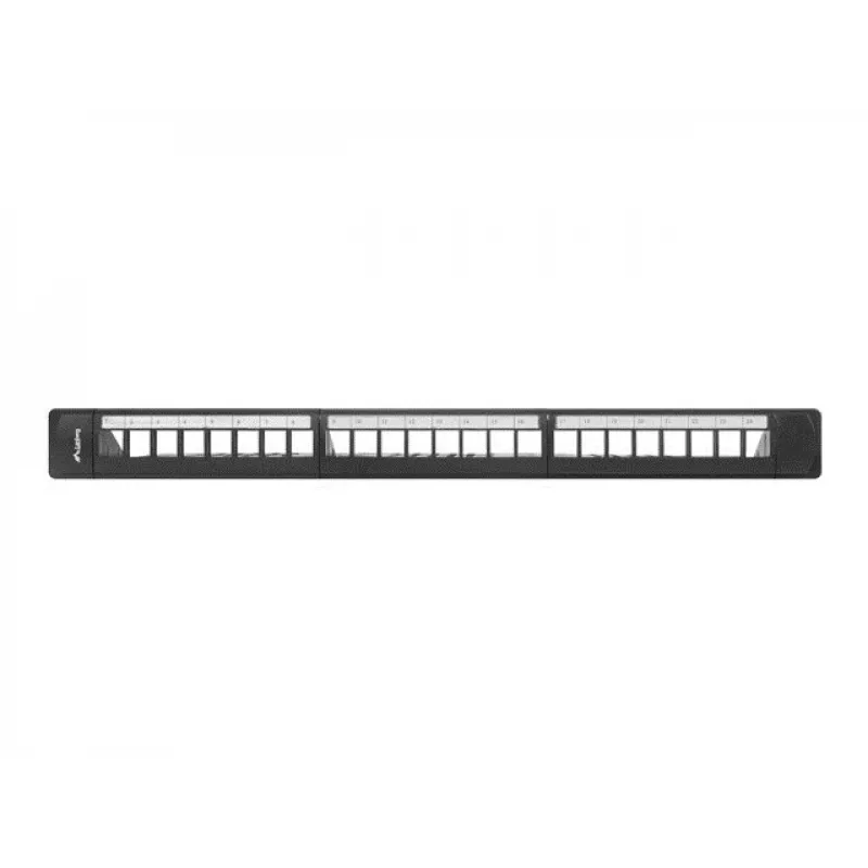 Patch panel 1U LANBERG PPKS-1124-B, 24 θύρες, 1U, ABS, μαύρο, 482,6×44,5×154 mm