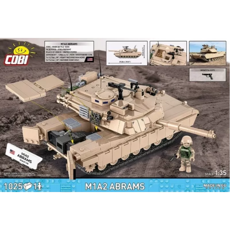 Σετ κατασκευής τουβλάκια Cobi M1A2 Abrams 1025 τεμ. μοντέλο COBI-2632