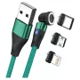 Καλώδιο USB RealPower MagneticCharge3 1m USB A Πράσινο