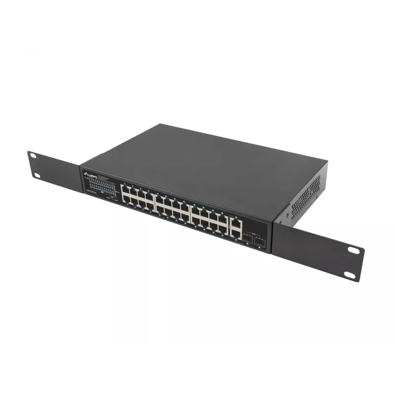 Unmanaged switch LANBERG RSGE-24P-2GE-2S-360 με 24 θύρες RJ-45 Ethernet