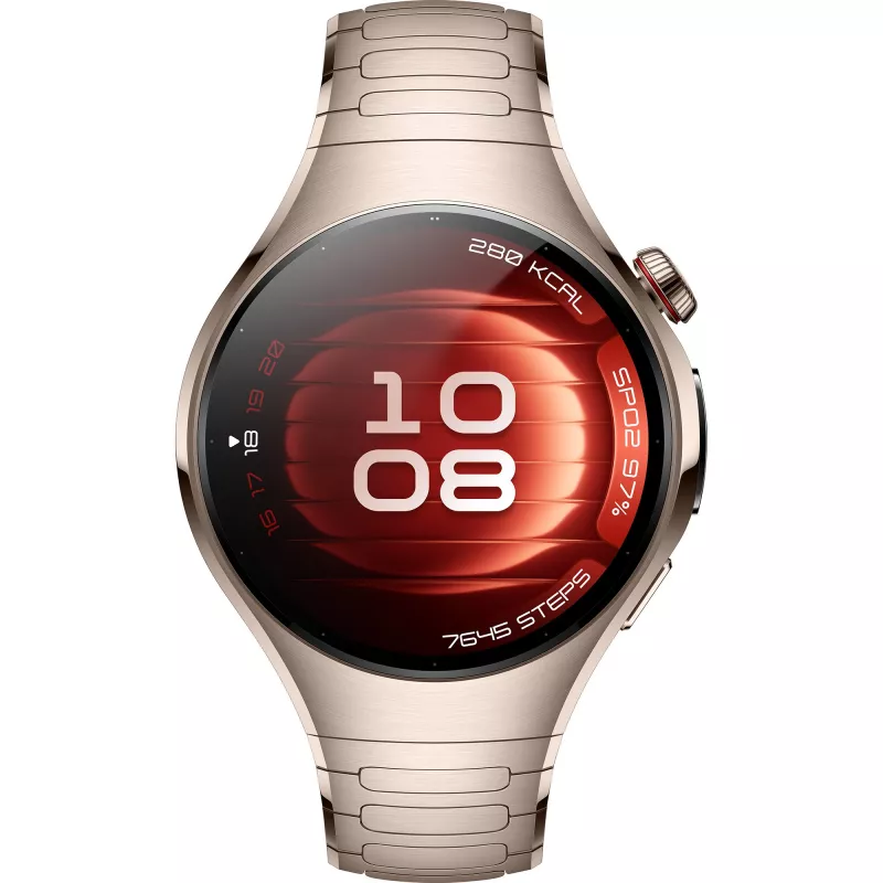 Έξυπνο ρολόι Huawei WATCH 5 42 mm, 1,38" AMOLED, eSIM, λουράκι τιτανίου Sand Gold