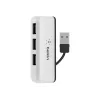 Belkin USB 2.0 4-Port Travel Hub, ασημί, F4U021bt