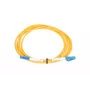 Καλώδιο patch οπτικών ινών Extralink EX.15005 LC–LC 1 m G.652D FTTH κίτρινο