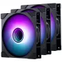 PHANTEKS M25 Gen2 PWM D-RGB ανεμιστήρας 140 mm συσκευασία 3 τεμ., μαύρο