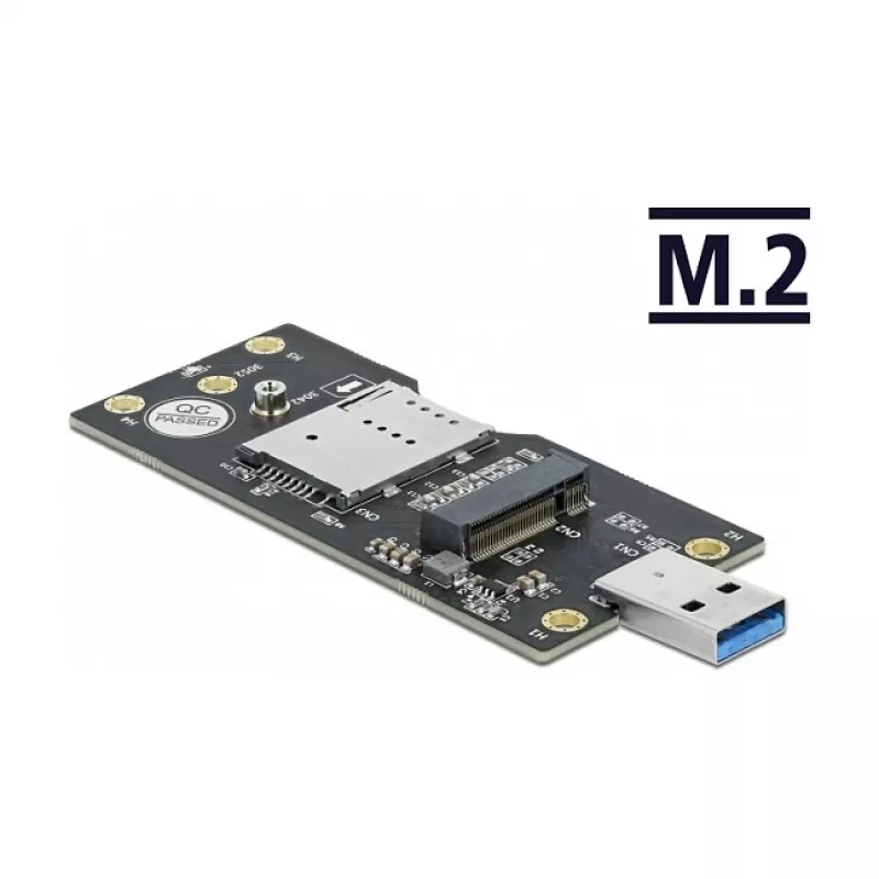 Delock 63166 Μετατροπέας USB 3.0 Type-A σε M.2 Key B με Υποδοχή SIM