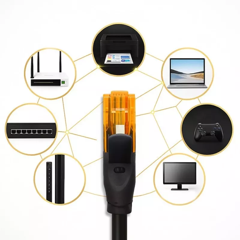 Καλώδιο δικτύου UTP QOLTEC 30 m Cat6 2×RJ45 μαύρο