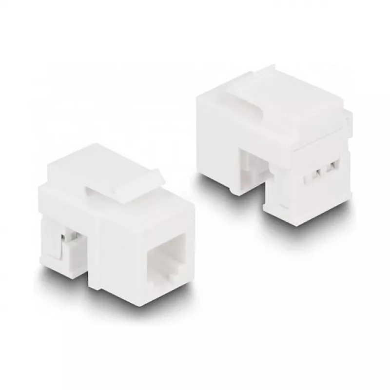DeLOCK Keystone LSA σετ RJ45 RJ11 Cat.6 μαύρο κλιπ συγκράτησης