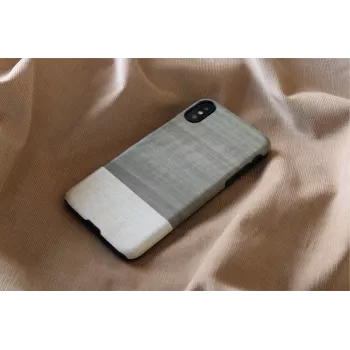 Θήκη smartphone man and wood για iPhone X/XS — μαύρη, προστατευτική σκληρή πίσω πλάκα