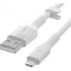 Καλώδιο Belkin Cbl Scicone USB-A LTG 2M blc Λευκό USB A USB C Lightning