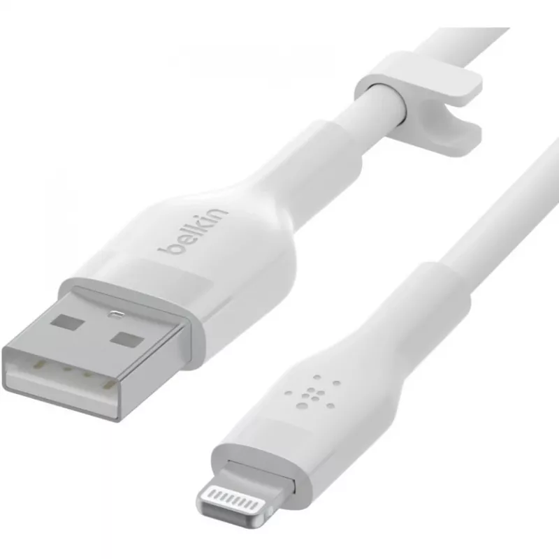 Καλώδιο Belkin Cbl Scicone USB-A LTG 2M blc Λευκό USB A USB C Lightning