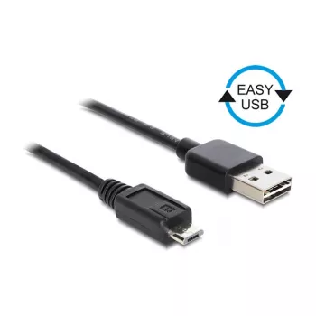 Καλώδιο DELOCK EASY-USB 2.0 Type-A αρσενικό > USB 2.0 Type Micro-B αρσενικό 50 cm μαύρο
