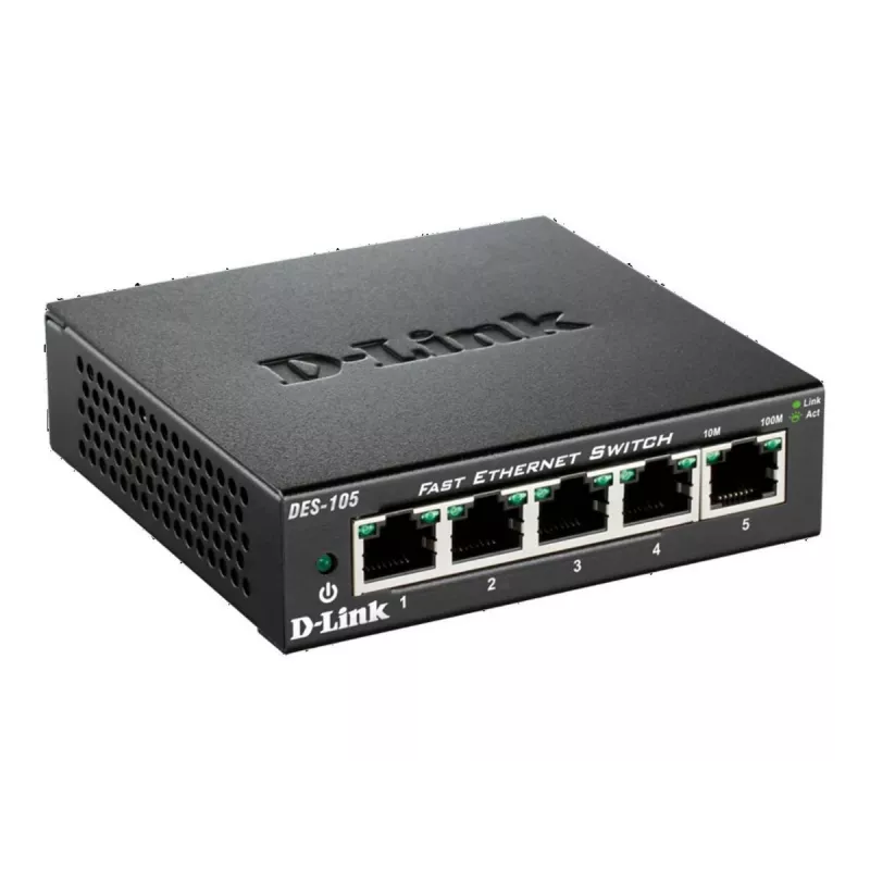 D-Link DES-105 Unmanaged L2 Μαύρο