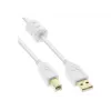 Καλώδιο Microconnect USBAB2WF USB 2.0 2 m USB A USB B Λευκό