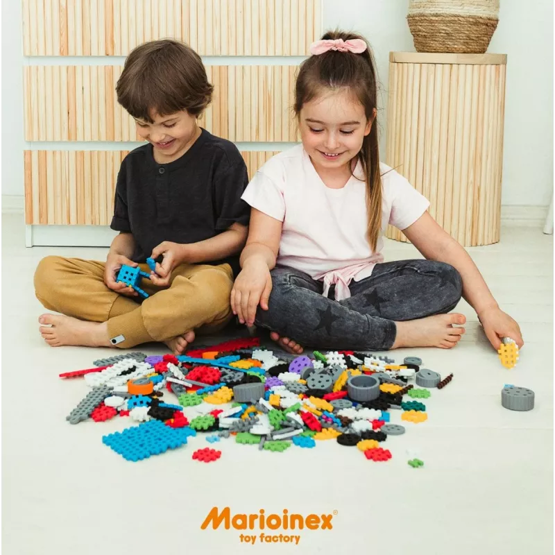 Σετ κατασκευής Marioinex Mini Waffle Constructor – 141 τεμ., πολύχρωμο, για παιδιά από 5 ετών