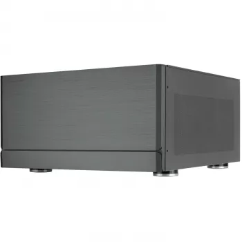 SilverStone Crown 04 Κουτί PC SST-CW04TB — Μορφή HTPC, υποστήριξη SSI-EEB, σκούρο γκρι