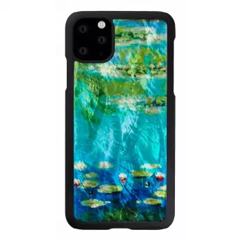 Θήκη smartphone iKins για iPhone 11 Pro Max – σχέδιο νούφαρο, μαύρο