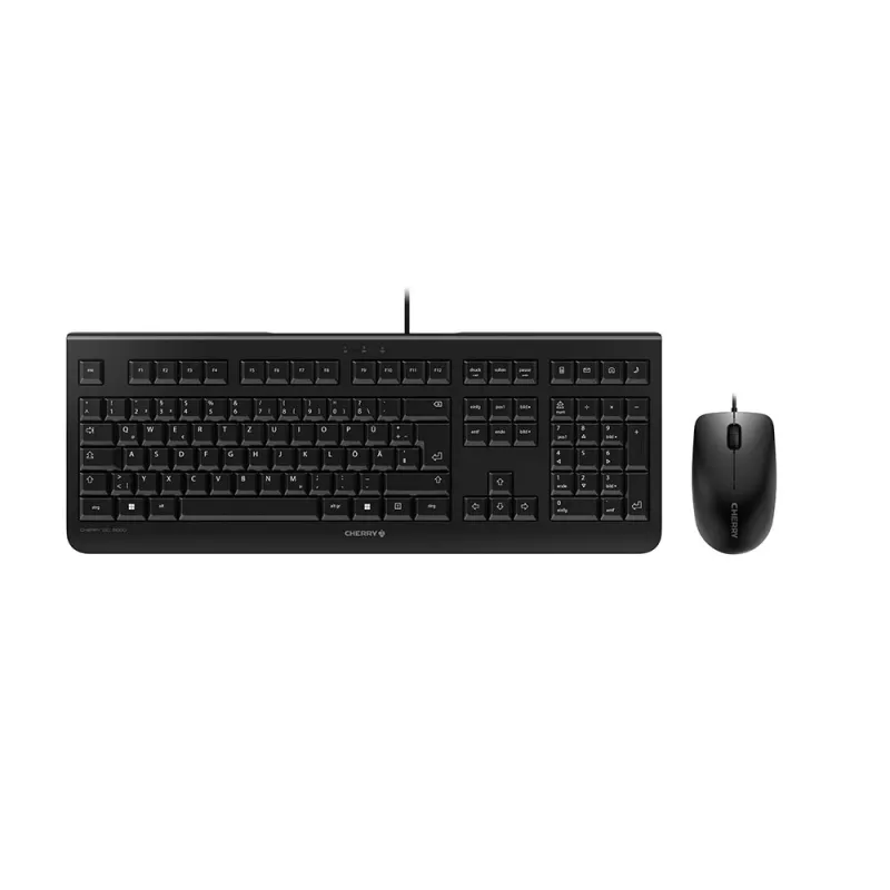 CHERRY DC 2000 πληκτρολόγιο ποντίκι περιλαμβάνεται γραφείο USB QWERTZ Γερμανικό μαύρο