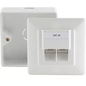 Πρίζα δικτύου RJ-45 λευκό ShiverPeaks BS74251-SET