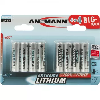 Μπαταρία μίας χρήσης Ansmann 4+4 Lithium AA