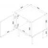 Σετ κομοδίνων 2 τεμ. Cama Meble ISLA 44,5×40×59 cm μαύρο ματ MDF/μοριοσανίδα