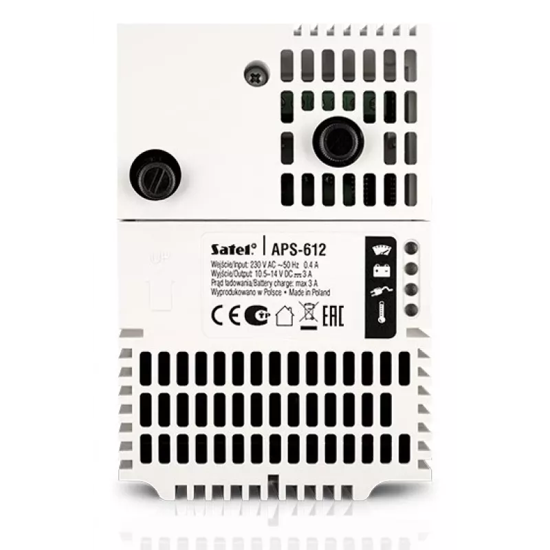Τροφοδοτικό Satel APS-612 ενσύρματο 265 V Λευκό 122 mm x 84 mm x 78 mm