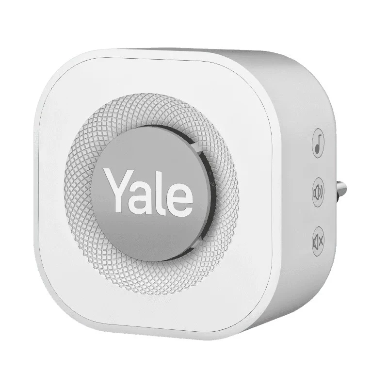 Yale κουδούνι πόρτας γκονγκ γκρι, λευκό
